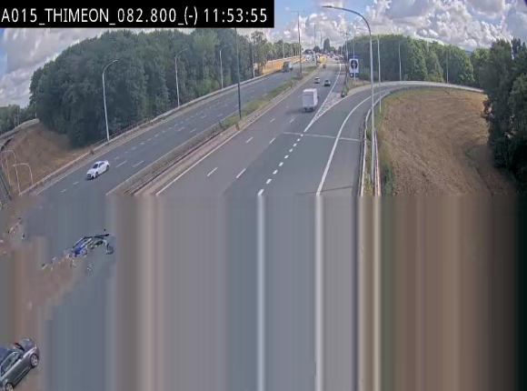 Caméra trafic Belgique - Thiméon - E42, jonction avec A54 (E420) direction La Louvière/Charleroi - BK 82.82