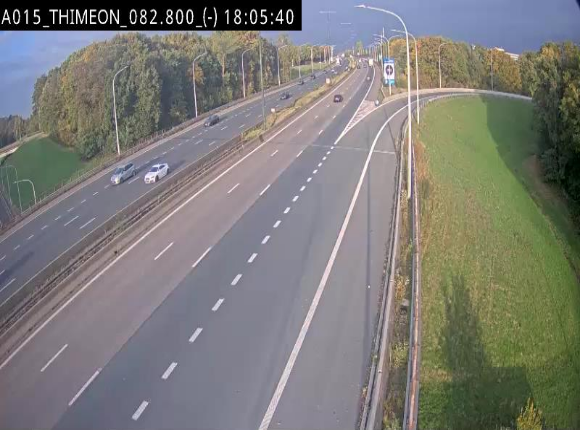 Caméra trafic Belgique - Thiméon - E42, jonction avec A54 (E420) direction La Louvière/Charleroi - BK 82.82