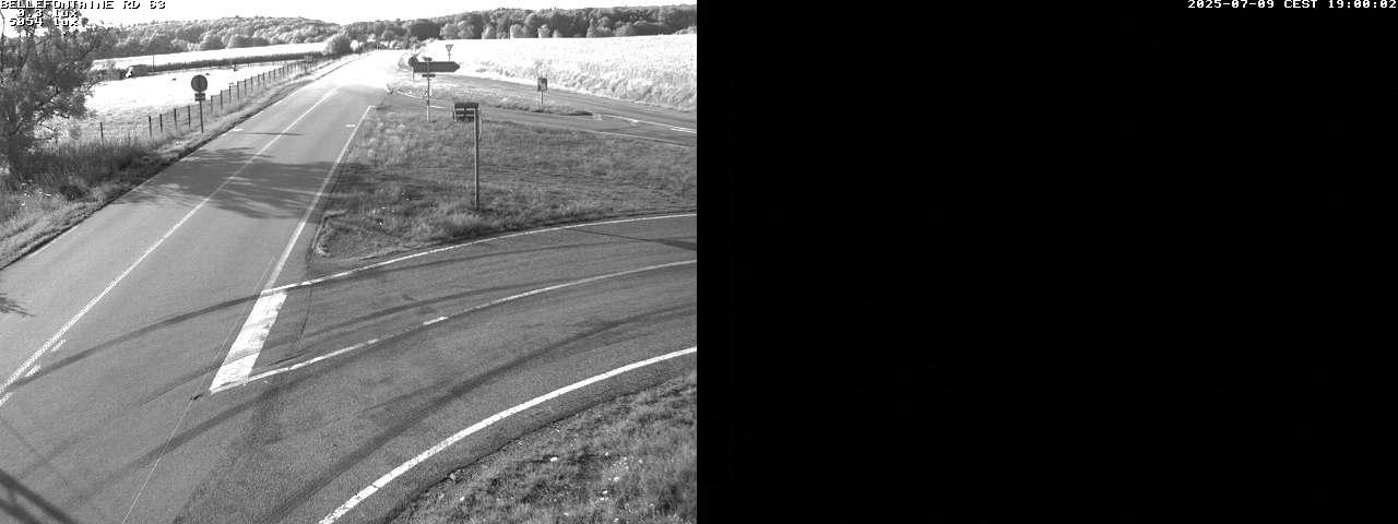 Webcam à Bellefontaine dans les Vosges à 552 mètres d'altitude sur la D63, à la jonction avec la D20A