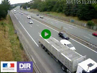 Webcam routière à Saint-Etienne-Terrenoire sur la RN88 avant la jonction entre l'A72 et le Boulevard Périphérique de Saint-Etienne