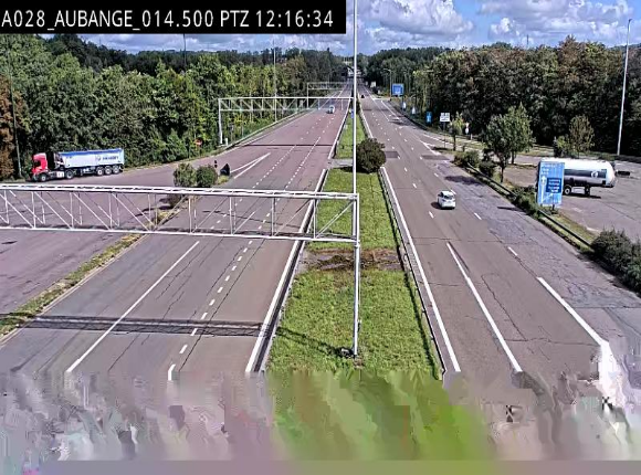 Webcam autoroute Belgique - Aubange - A28 direction Arlon - BK 14