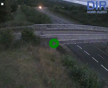 Webcam sur A84 à hauteur de Pont-Farcy, au niveau du pont autoroutier sur la Vire, au sud de Saint-Lô