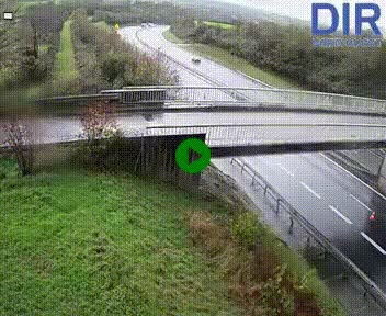 Webcam sur A84 à hauteur de Pont-Farcy, au niveau du pont autoroutier sur la Vire, au sud de Saint-Lô