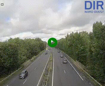 Webcam sur le périphérique de Caen (N814) à l'est de la ville, à Mondeville hauteur de la sortie 2, Presqu'île-Rives de l'Orne, au bout de l'autoroute A13