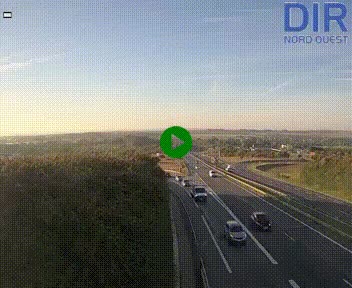 Webcam au début de l'A84 sur le périphérique Ouest de Caen (N814) à hauteur de la sortie 9, Porte de Bretagne