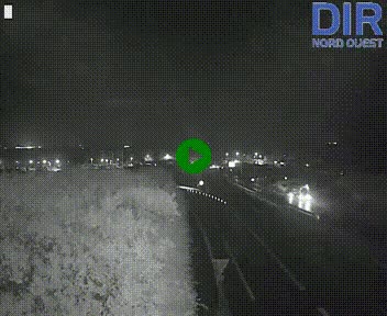Webcam au début de l'A84 sur le périphérique Ouest de Caen (N814) à hauteur de la sortie 9, Porte de Bretagne