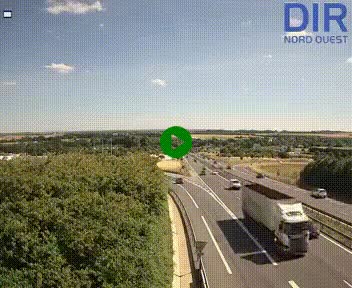 Webcam au début de l'A84 sur le périphérique Ouest de Caen (N814) à hauteur de la sortie 9, Porte de Bretagne