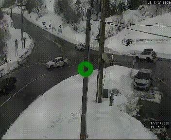 Webcam au carrefour de la croisade, à la jonction entre la N22 et la N320, avant le poste de douane franco-andorrane. Webcam à 1790 mètres d'altitude