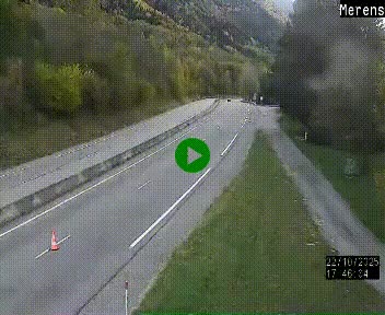 Webcam Ax-les-Thermes sur N20, en direction d'Andorre