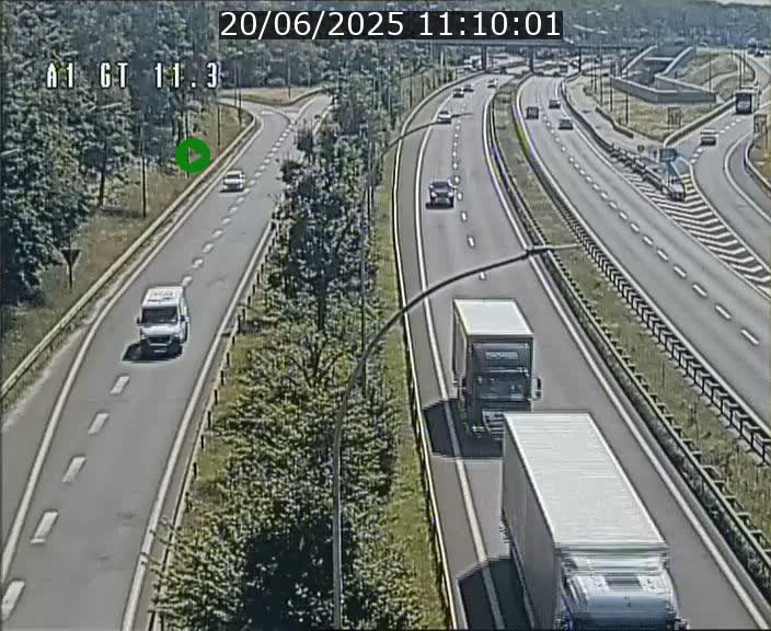 Traffic live webcam Luxembourg Senningerberg - A1 direction Allemagne - BK 11.3