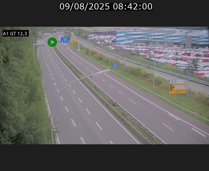 Traffic live webcam Luxembourg Senningerberg - A1 direction Allemagne - BK 12.3