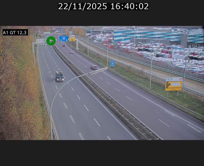 Traffic live webcam Luxembourg Senningerberg - A1 direction Allemagne - BK 12.3