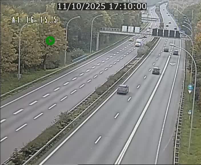 Traffic live webcam Luxembourg Munsbach - A1 direction Luxembourg - BK 15.5