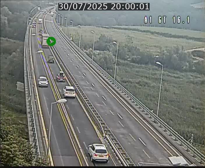 Traffic live webcam Luxembourg Niederanven - A1 direction Allemagne - BK 16.1
