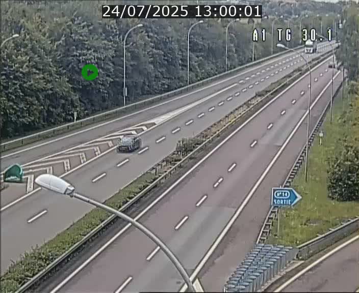 Traffic live webcam Luxembourg Grevenmacher - A1 direction Luxembourg - BK 30.1