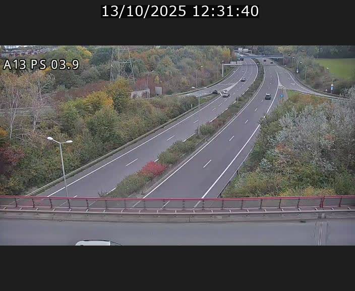 Traffic live webcam Luxembourg Differdange - A13 direction Esch-sur-Alzette - BK 3.9