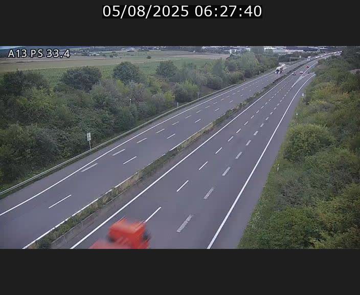 Webcam trafic sur A13 à hauteur de Mondorf-les-Bains en direction d'Altwies