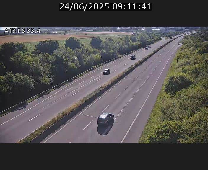 Webcam trafic sur A13 à hauteur de Mondorf-les-Bains en direction d'Altwies
