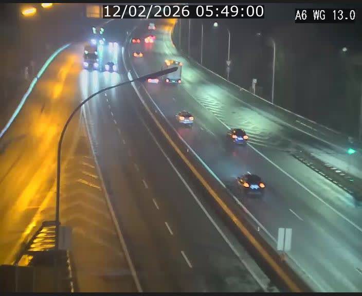 Traffic live webcam Luxembourg Mamer - A6 - BK 13 - direction Luxembourg/France/Allemagne