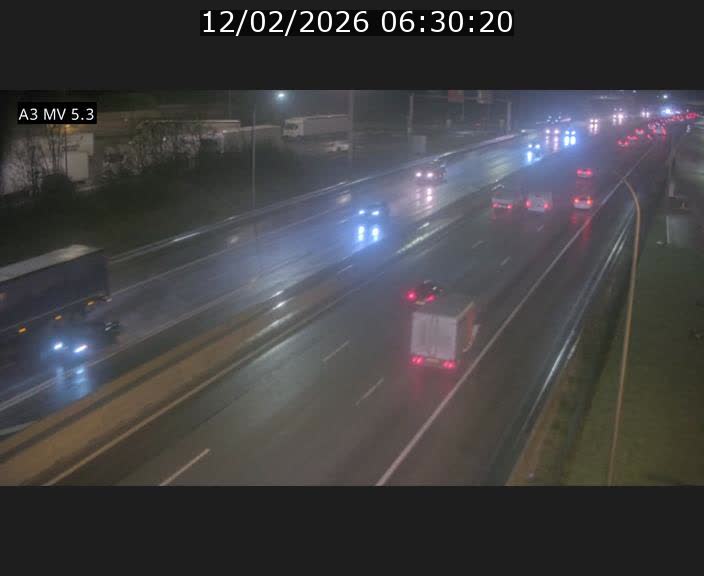 Webcam à l'Aire de Berchem au Luxembourg sur l'A3. Vue orientée vers la France