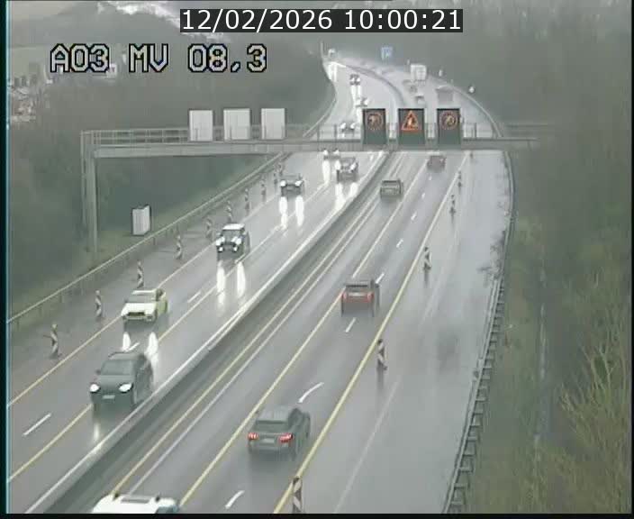 Webcam Autoroute après la Croix de Bettembourg en direction de Luxembourg sur l'A3