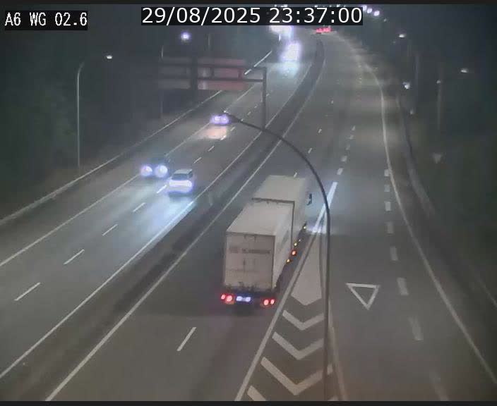 Traffic live webcam Luxembourg Croix de Cessange - A6 - BK 2.6 - direction France/Allemagne