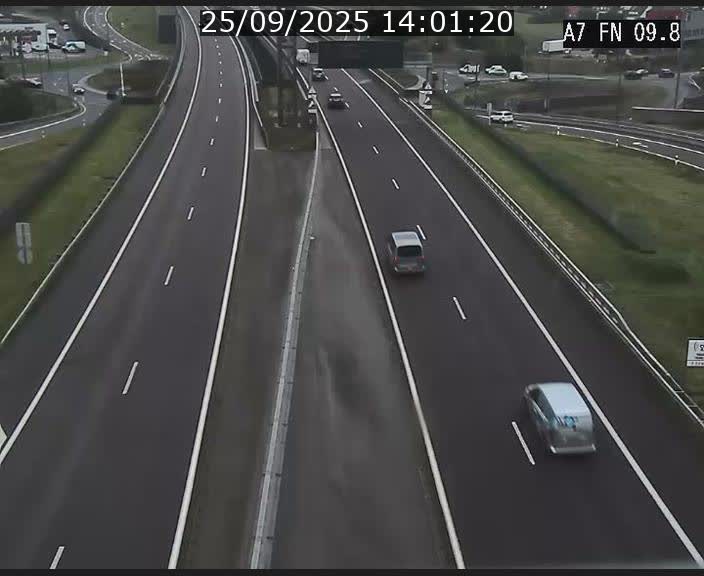 Caméra trafic Luxembourg - A7, Tunnel Gousselerbierg, sortie sud, direction rond-point Lorentzweiler (BK 9.9)