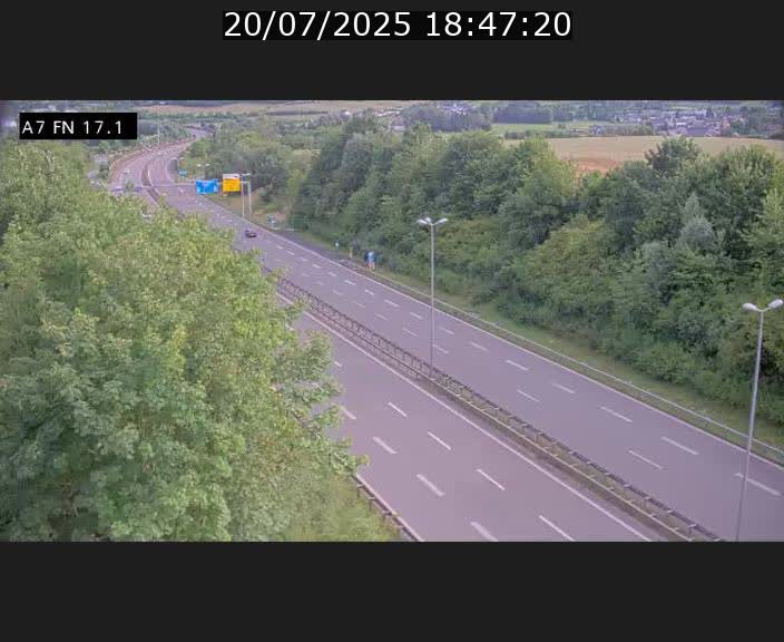 Caméra trafic Luxembourg - A7, Merscherbierg direction Mersch