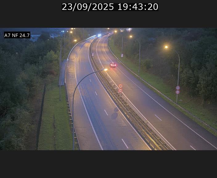 Caméra trafic Luxembourg - A7, Schieren direction Mersch