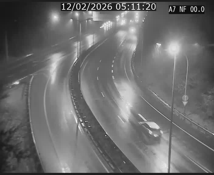 Caméra autoroute Luxembourg A7 - Echangeur A1/A7 Grünewald direction Tunnel Stafelter