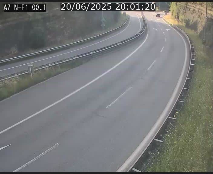 Webcam autoroute Luxembourg A7 située dans la sortie 1 Waldhof, vers la N11, avant le Tunnel Stafelter