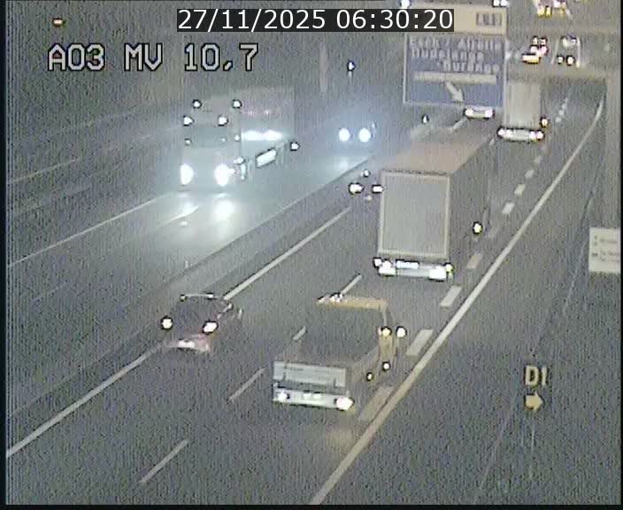 Traffic live webcam Luxembourg Croix de Bettembourg - A3 - BK 10.7 - direction France