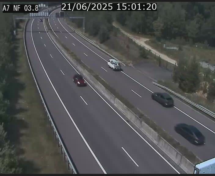Webcam autoroute A7 au Luxembourg à la sortie du Tunnel Stafelter vers le Nord