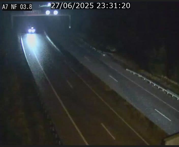 Webcam autoroute A7 au Luxembourg à la sortie du Tunnel Stafelter vers le Nord
