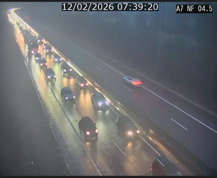 Caméra autoroute Luxembourg A7 - Passage à gibier Rëngelbour - direction Tunnel Grouft