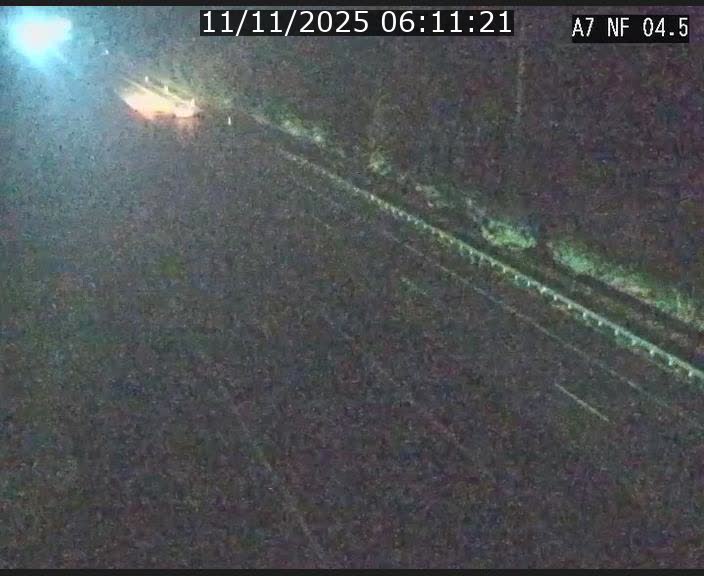 Caméra autoroute Luxembourg A7 - Passage à gibier Rëngelbour - direction Tunnel Grouft