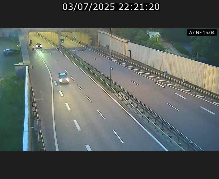 Caméra trafic Luxembourg - A7, Tunnel Mersch, entrée sud, direction Ettelbruck