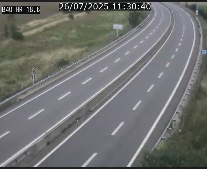 Webcam sur la route de liaison entre Micheville et Esch-Belval à la frontière entre le Luxembourg et la France. Vue orientée vers la Lorraine.