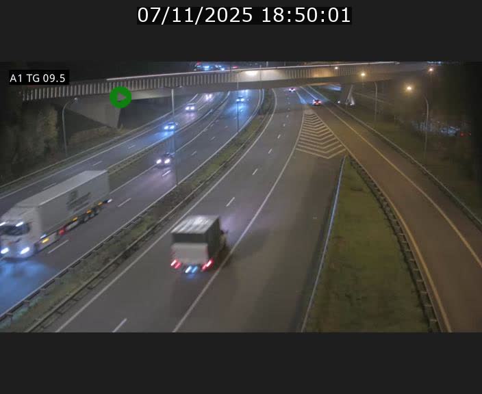 Traffic live webcam Luxembourg Jonction Grünewald - A1 direction Luxembourg-ville - BK 9.5