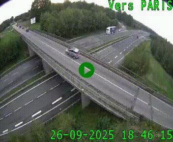 Clone of Caméra routière sur l'autoroute A20 au nord de Limoges, à la jonction avec la N520. Vue orientée vers Paris