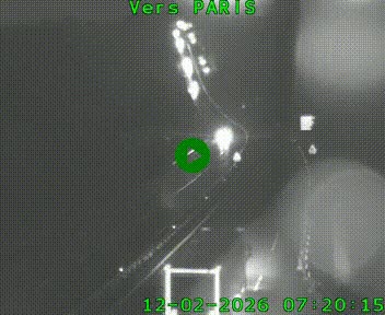 Caméra routière sur l'autoroute A20 à Bessines-sur-Gartempe. Vue orientée vers Paris