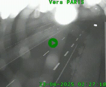 Caméra routière sur l'autoroute A20 à Saint-Hilaire-Bonneval, au sud de Limoges. Vue orientée vers Paris