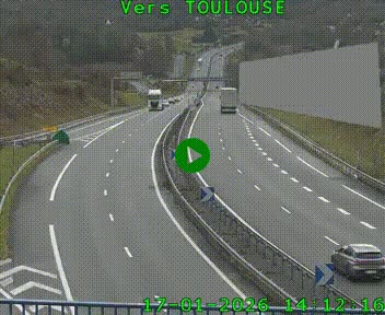Caméra routière sur l'autoroute A20 à Noailles, en périphérie de Brive-la-Gaillarde. Vue orientée vers Toulouse