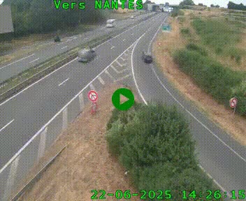 Webcam N147 au nord de Poitiers et à la jonction avec la A10