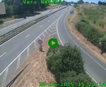 Webcam N147 au nord de Poitiers et à la jonction avec la A10