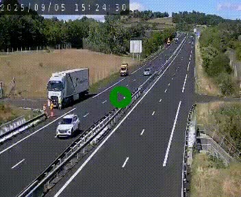 Caméra autoroutière France - A75, Coren, en direction de Montpellier