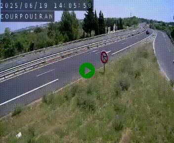 Caméra routière France - N109, Courpouiran - La plaine, en direction de Clermont l'Hérault, à la sortie de Montpellier