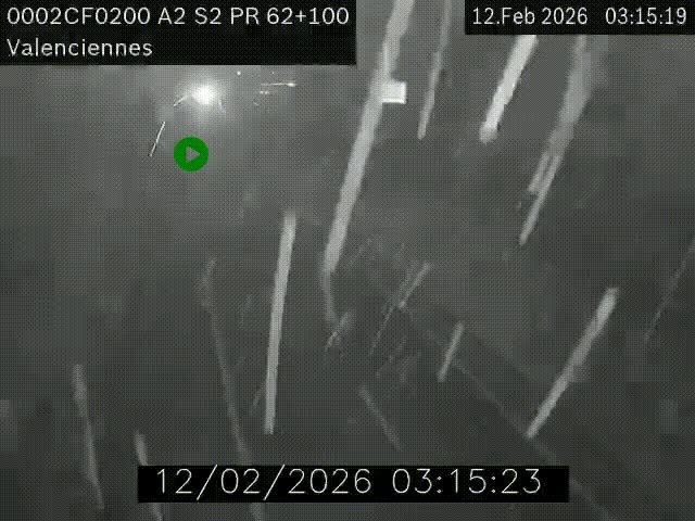 Webcam autoroute A2 à Valenciennes. Vue orientée vers Maubeuge et Mons (Belgique)