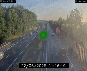 Webcam sur le périphérique de Rennes (N136) à hauteur de Maurepas, au nord de la ville
