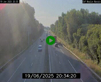 Webcam sur le périphérique de Nantes (N844) entre la Porte de Saint-Luce et la Porte d'Anjou, à l'est de la ville